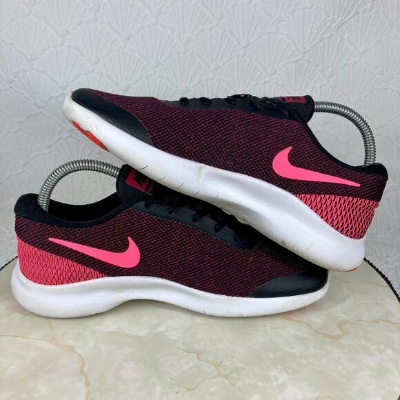 Nike Sneakers Womens 8 Black Pink Flex Experience RN 7 Workout Running Gym Shoes - Picture 10 of 12